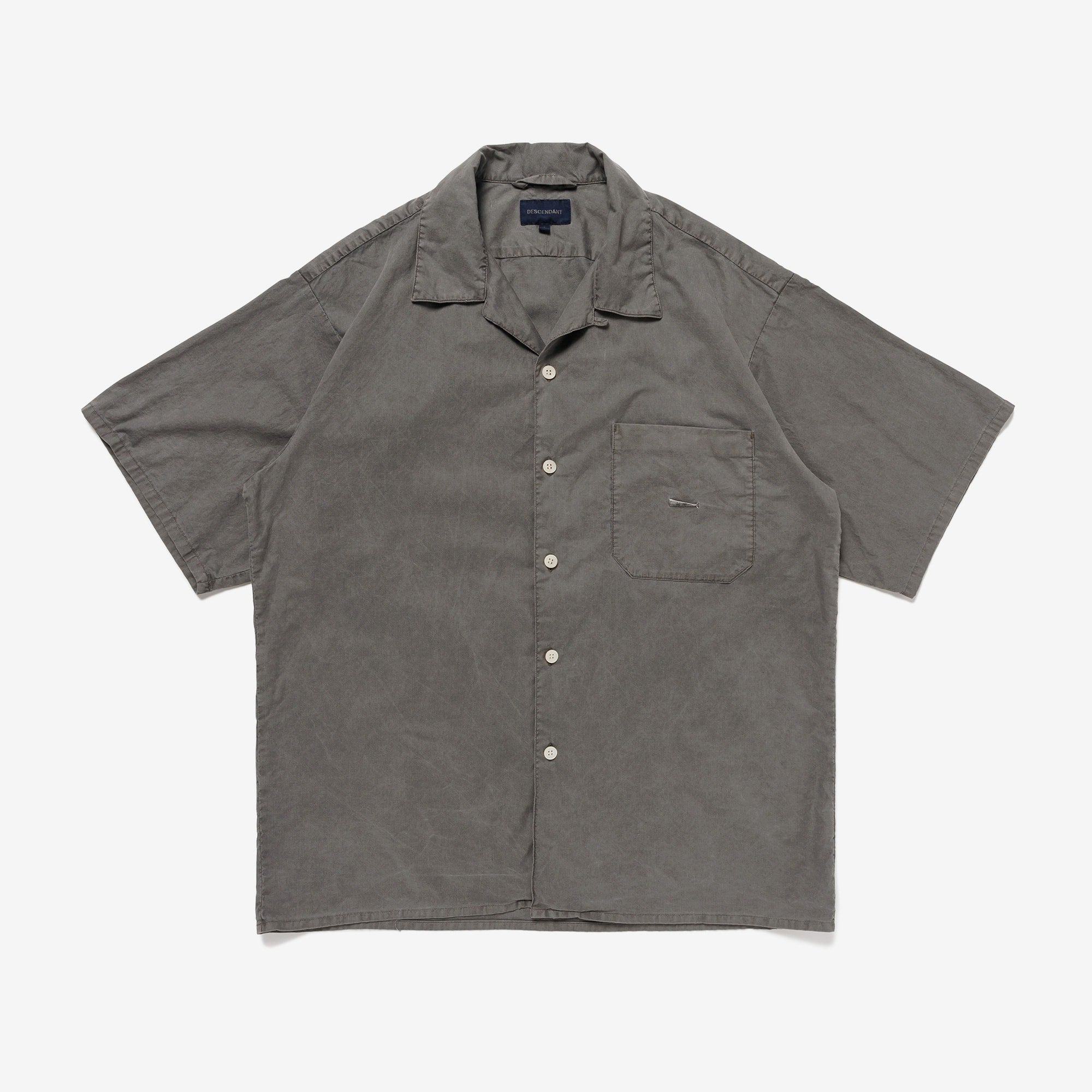 S WIND OPEN COLLAR SS SHIRT PIGMENT DYE – DESCENDANT KYOTO