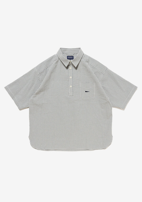 VOIL PULLOVER PLAID SS SHIRT