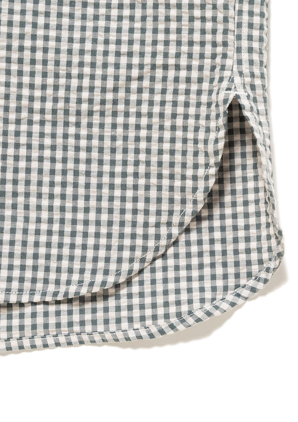 VOIL PULLOVER PLAID SS SHIRT