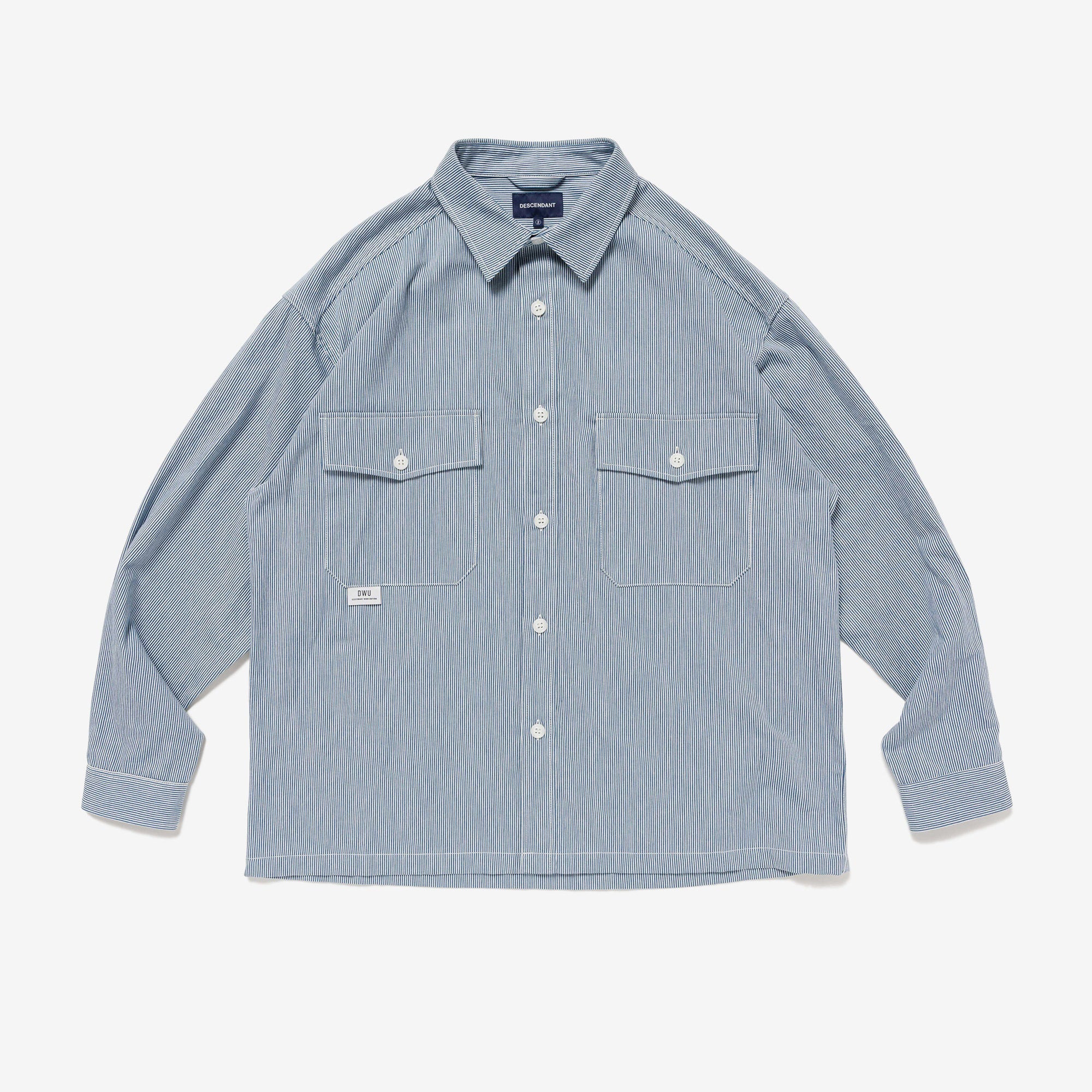 ＜DESCENDANT＞2023SS MINE LS SHIRT サイズ2 美品 DESCENDANT/MINE LS SHIRT (NAVY)