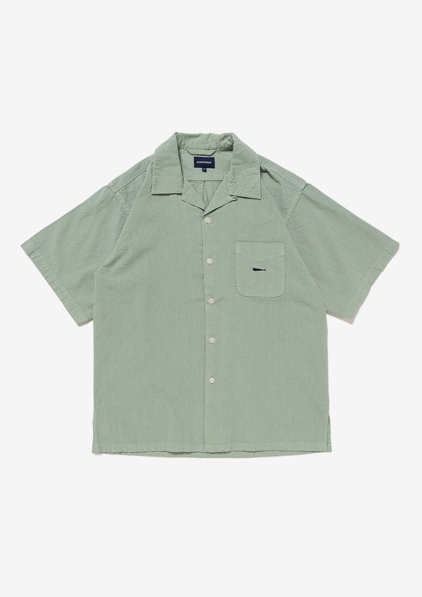 S WIND OPEN COLLAR SEERSUCKER SS SHIRT