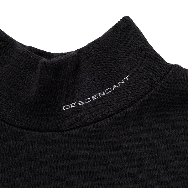 TORTOISE WAFFLE MOCK NECK LS