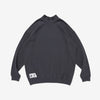 TORTOISE WAFFLE MOCK NECK LS