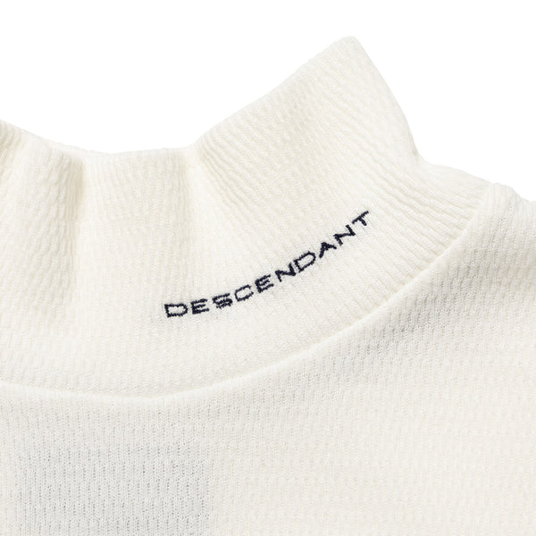 TORTOISE WAFFLE MOCK NECK LS
